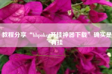教程分享“hhpoker开挂神器下载”确实是有挂