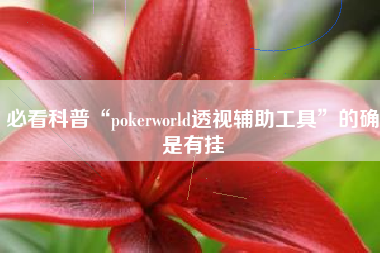 必看科普“pokerworld透视辅助工具”的确是有挂