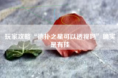 玩家攻略“德扑之星可以透视吗”确实是有挂