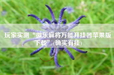 玩家实测“微乐麻将万能开挂器苹果版下载”(确实有挂)