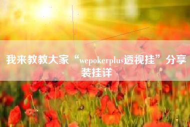 我来教教大家“wepokerplus透视挂”分享装挂详