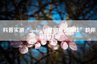科普实测“xpoker一键购买透视挂”教你开挂详细