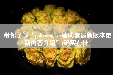 带你了解“pokermaster辅助器最新版本更新内容介绍”(确实有挂)