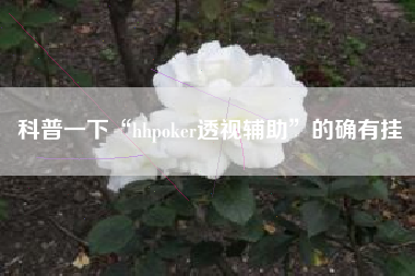 科普一下“hhpoker透视辅助	”的确有挂