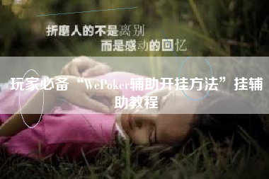玩家必备“WePoker辅助开挂方法	”挂辅助教程
