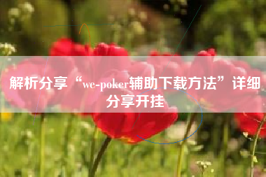 解析分享“we-poker辅助下载方法	”详细分享开挂