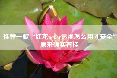 推荐一款“红龙poker透视怎么用才安全”原来确实有挂
