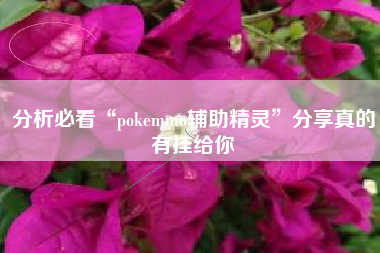 分析必看“pokemmo辅助精灵”分享真的有挂给你