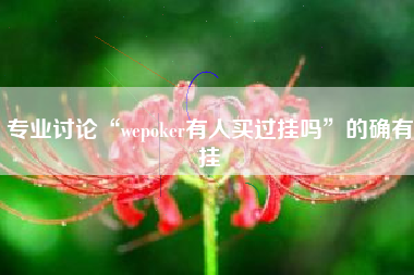 专业讨论“wepoker有人买过挂吗”的确有挂 专业讨论“wepoker有人买过挂吗”的确有挂