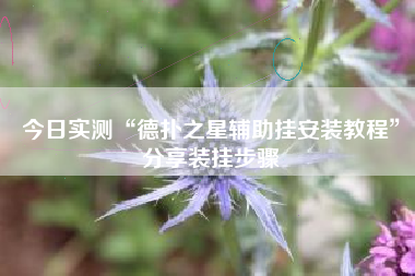 今日实测“德扑之星辅助挂安装教程”分享装挂步骤