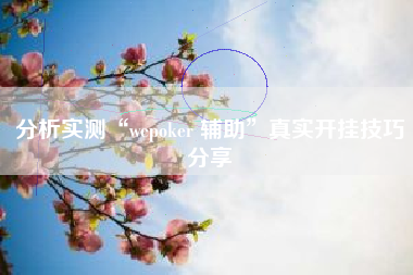 分析实测“wepoker 辅助	”真实开挂技巧分享
