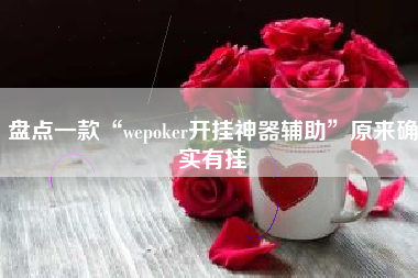 盘点一款“wepoker开挂神器辅助”原来确实有挂