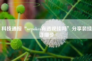 科技通报“wepoker有透视挂吗	”分享装挂详细步