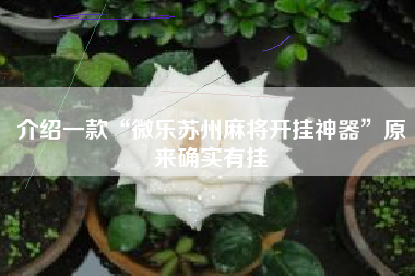 介绍一款“微乐苏州麻将开挂神器	”原来确实有挂