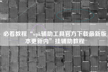 必看教程“wpk辅助工具官方下载最新版本更新内	”挂辅助教程