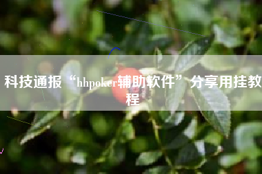 科技通报“hhpoker辅助软件”分享用挂教程