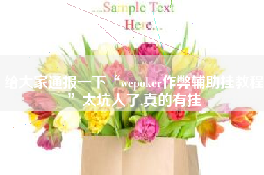 给大家通报一下“wepoker作弊辅助挂教程”太坑人了,真的有挂