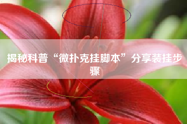 揭秘科普“微扑克挂脚本	”分享装挂步骤