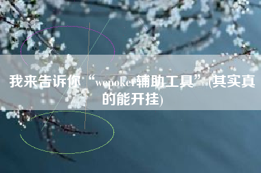 我来告诉你“wepoker辅助工具”(其实真的能开挂)