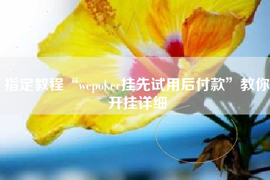 指定教程“wepoker挂先试用后付款	”教你开挂详细