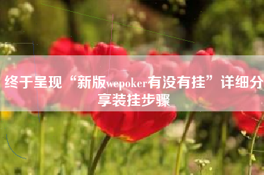 终于呈现“新版wepoker有没有挂”详细分享装挂步骤