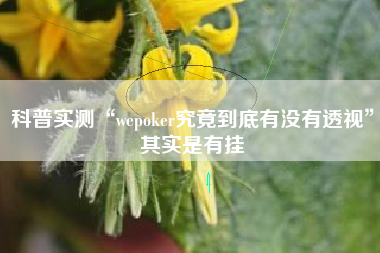 科普实测“wepoker究竟到底有没有透视	”其实是有挂