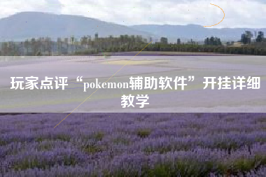 玩家点评“pokemon辅助软件”开挂详细教学
